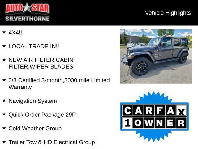 used 2022 Jeep Wrangler Unlimited 4xe car, priced at $34,496