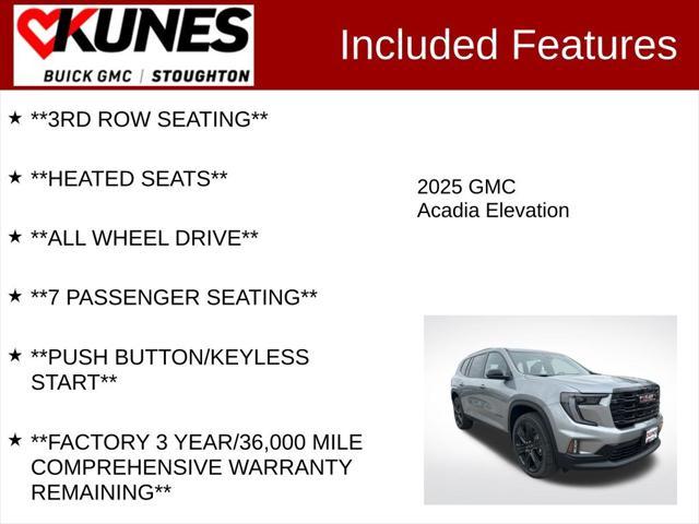 new 2025 GMC Acadia car, priced at $52,970