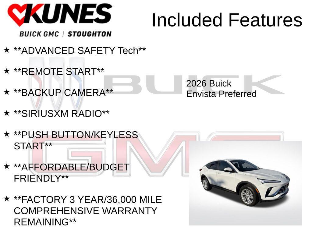 new 2026 Buick Envista car, priced at $26,255
