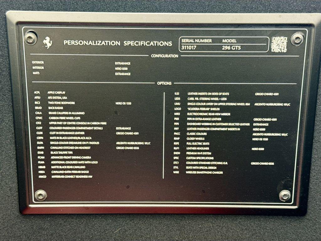 used 2024 Ferrari 296 GTS car, priced at $394,900