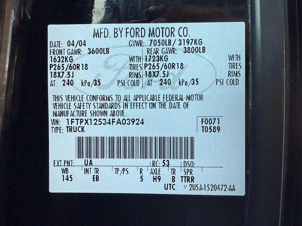 used 2004 Ford F-150 car, priced at $5,999