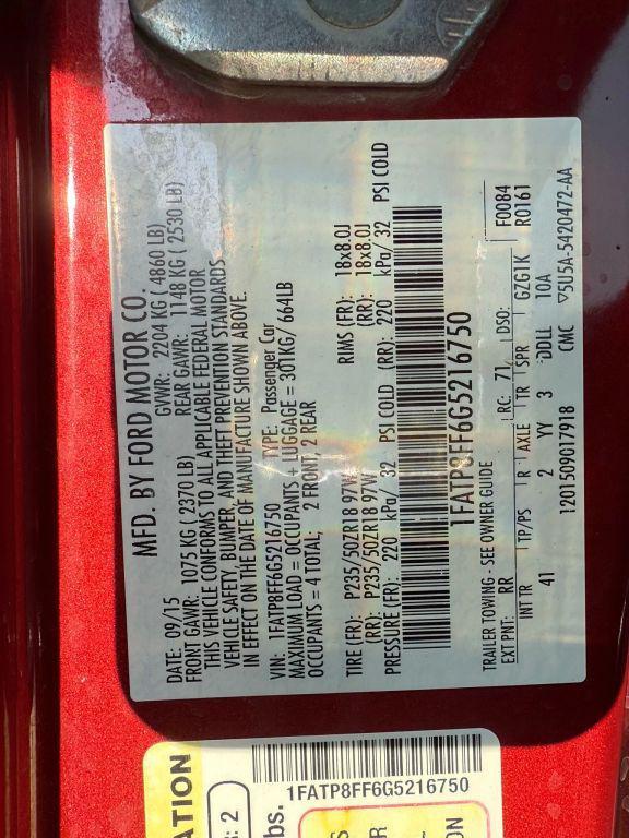 used 2016 Ford Mustang car, priced at $24,999