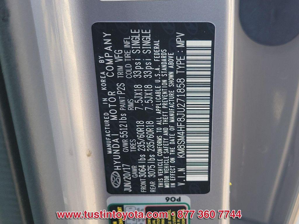 used 2018 Hyundai Santa Fe car, priced at $13,888