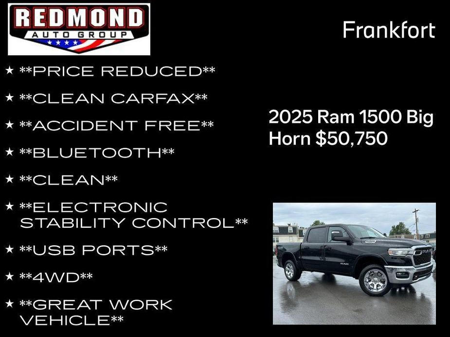 new 2025 Ram 1500 car, priced at $50,750