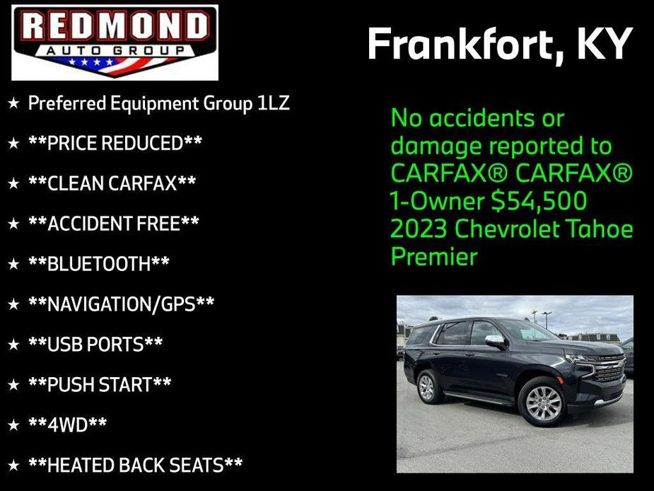 used 2023 Chevrolet Tahoe car, priced at $54,500