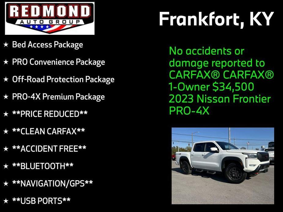 used 2023 Nissan Frontier car, priced at $34,500