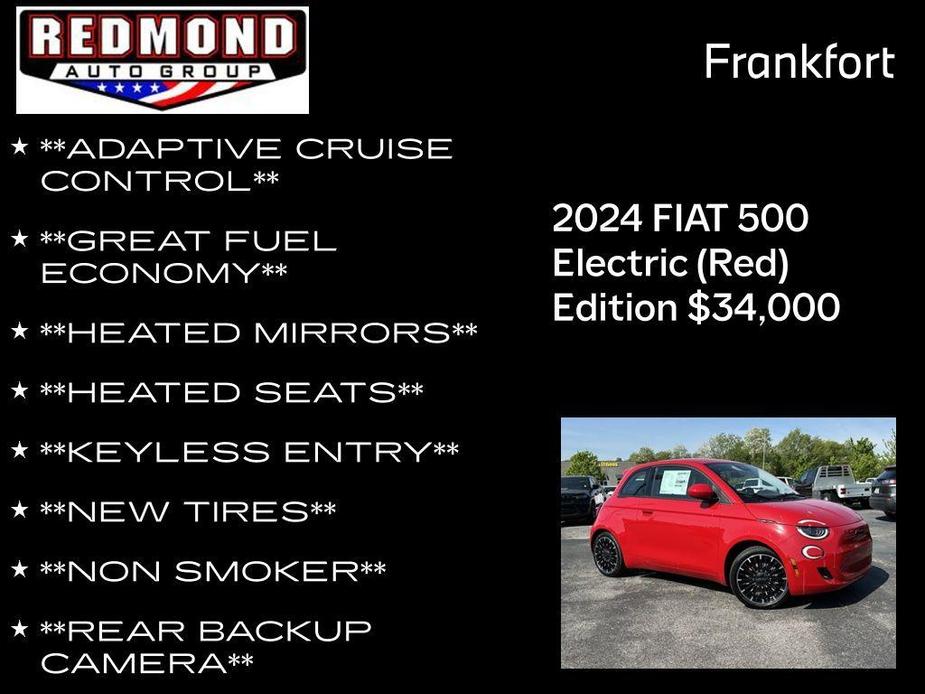 new 2024 FIAT 500e car, priced at $34,000