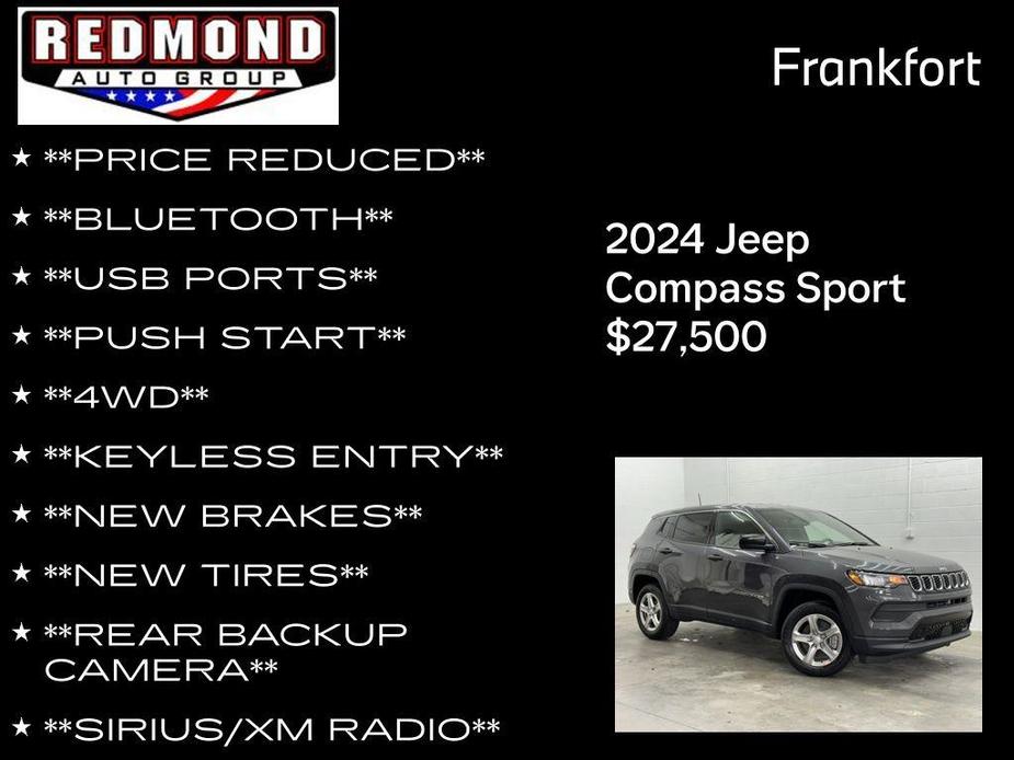 new 2024 Jeep Compass car, priced at $27,500