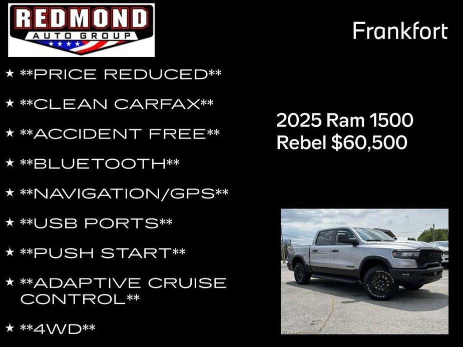 new 2025 Ram 1500 car, priced at $60,500