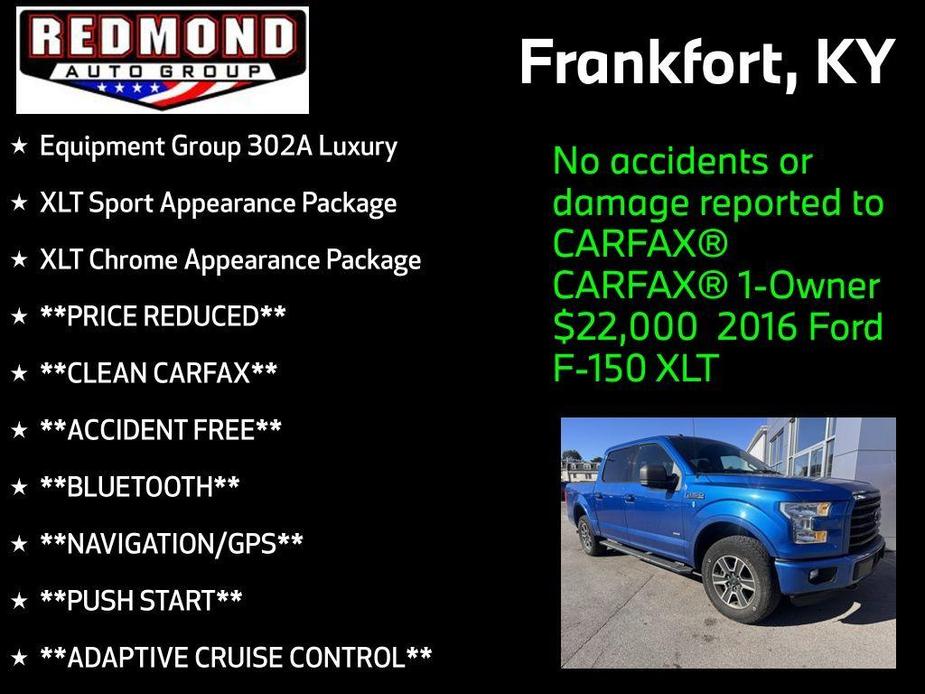 used 2016 Ford F-150 car, priced at $22,000