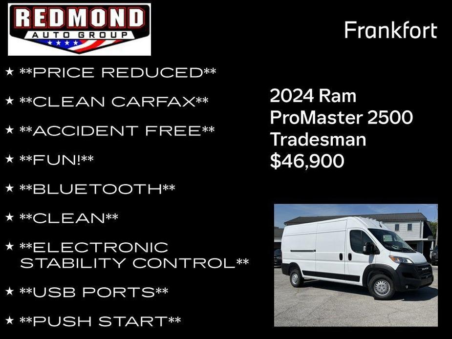 new 2024 Ram ProMaster 2500 car, priced at $46,900