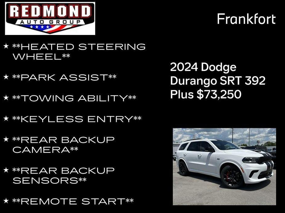 new 2024 Dodge Durango car, priced at $73,250