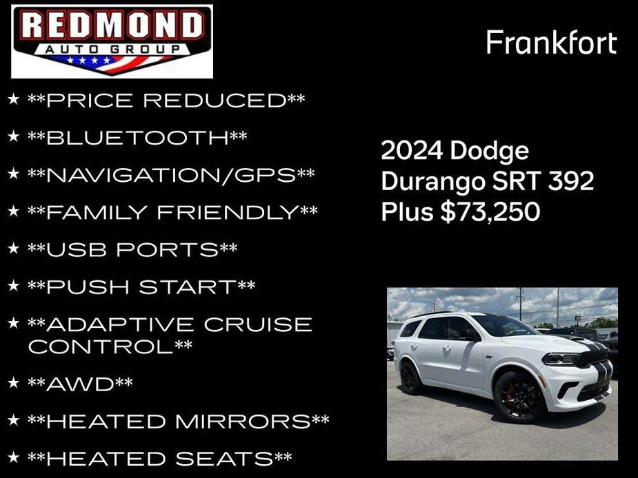 new 2024 Dodge Durango car, priced at $73,250