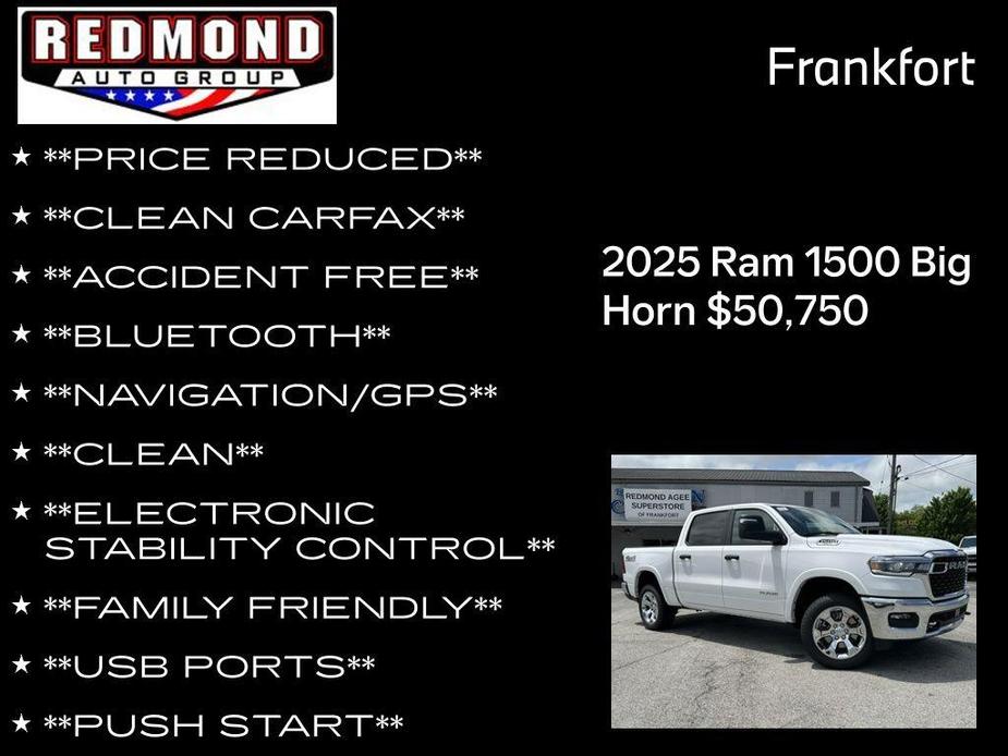 new 2025 Ram 1500 car, priced at $50,750