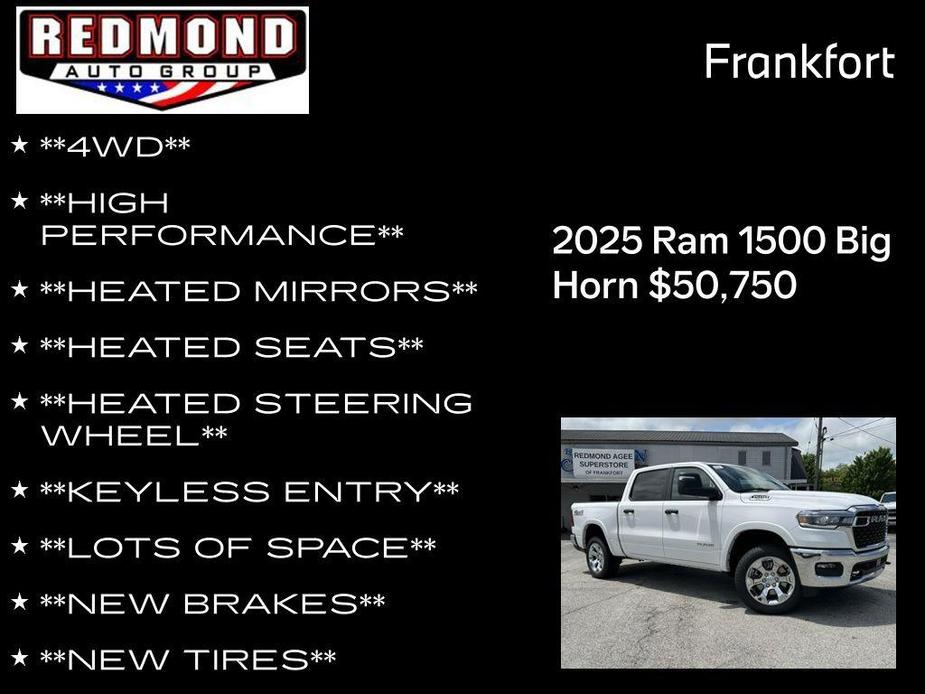 new 2025 Ram 1500 car, priced at $50,750