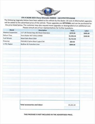 used 2023 Chevrolet Silverado 2500 car, priced at $59,995