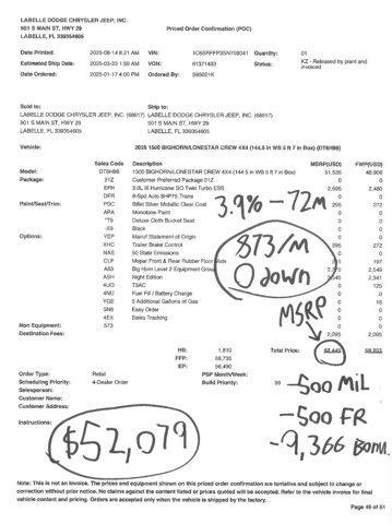 new 2025 Ram 1500 car, priced at $55,984