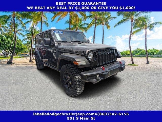 used 2022 Jeep Wrangler Unlimited car, priced at $28,484