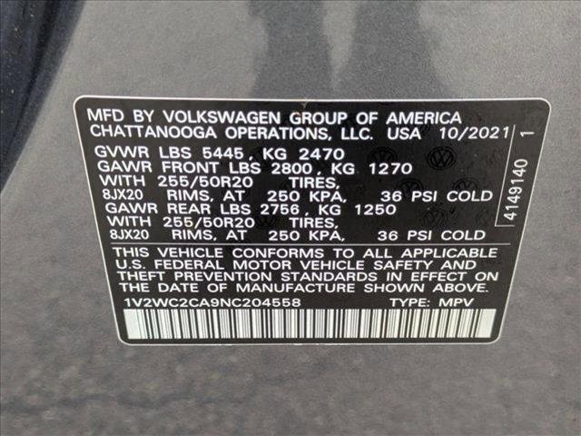 used 2022 Volkswagen Atlas Cross Sport car, priced at $19,591