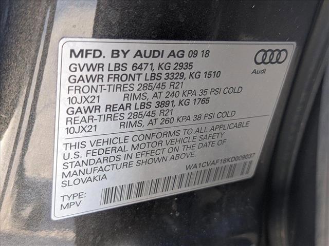 used 2019 Audi Q8 car, priced at $31,345