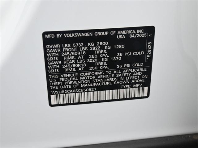 new 2025 Volkswagen Atlas car, priced at $37,479