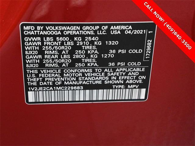 used 2021 Volkswagen Atlas Cross Sport car, priced at $27,388