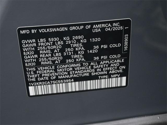 new 2025 Volkswagen Atlas car, priced at $45,603