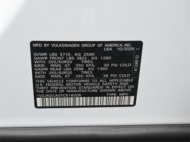 new 2026 Volkswagen Atlas car, priced at $45,954