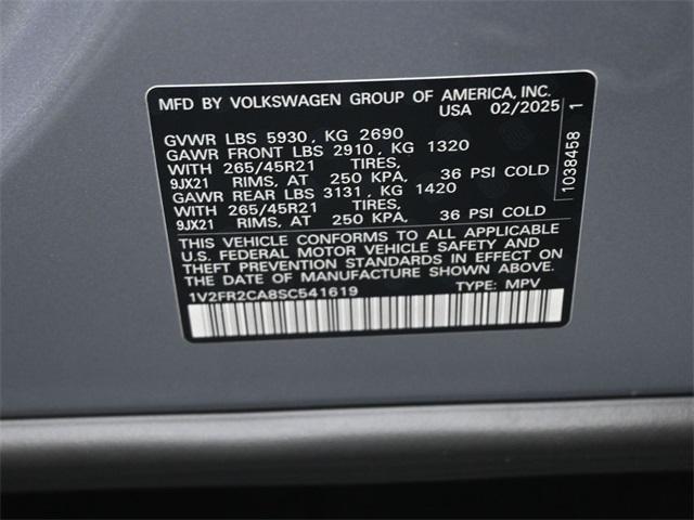 new 2025 Volkswagen Atlas car, priced at $51,911