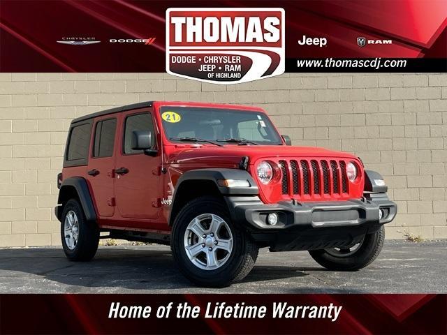 used 2021 Jeep Wrangler Unlimited car, priced at $30,200