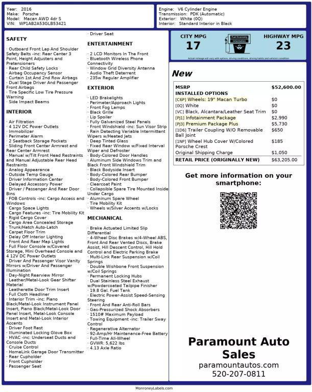 used 2016 Porsche Macan car, priced at $20,990