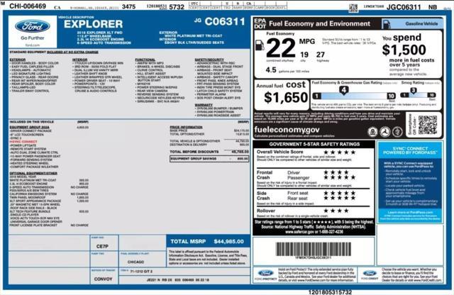 used 2018 Ford Explorer car, priced at $18,990