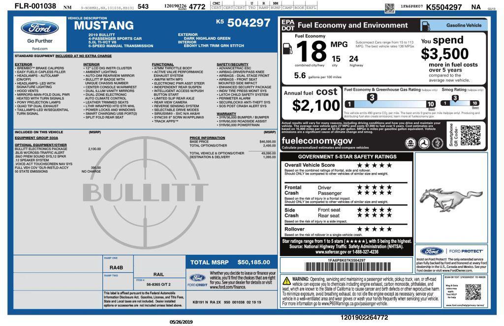 used 2019 Ford Mustang car, priced at $40,990