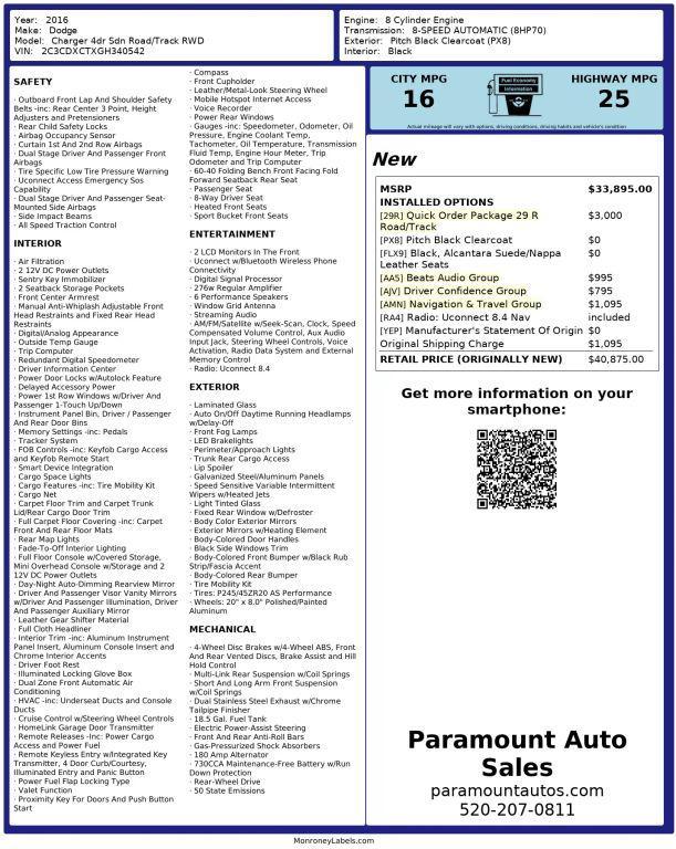 used 2016 Dodge Charger car, priced at $25,990