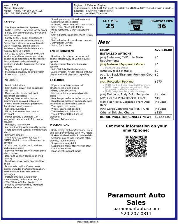 used 2014 Chevrolet Malibu car, priced at $9,990