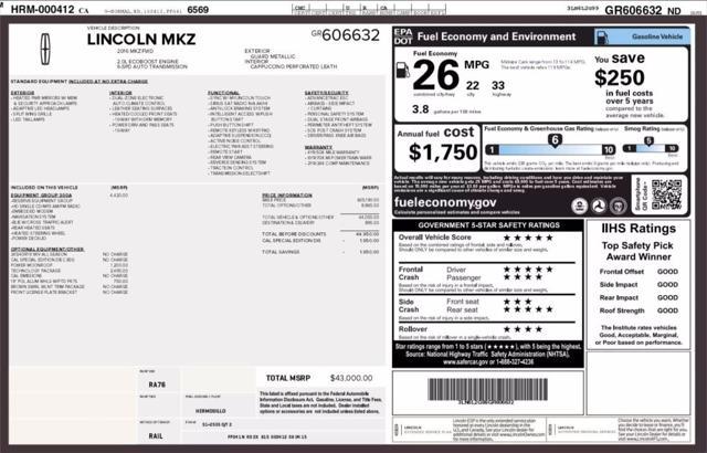 used 2016 Lincoln MKZ car, priced at $11,990