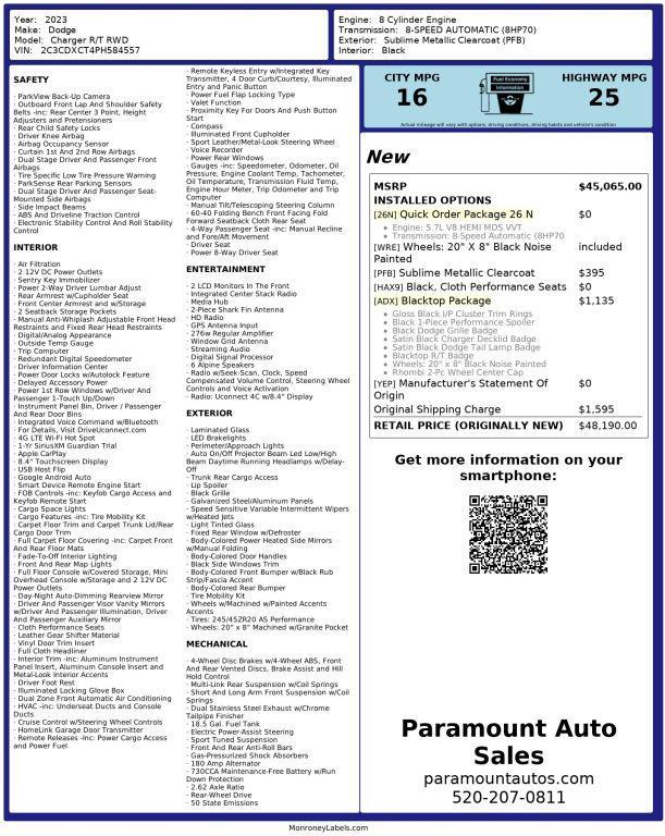 used 2023 Dodge Charger car, priced at $35,990