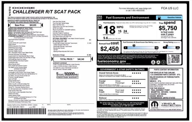 used 2022 Dodge Challenger car, priced at $38,990