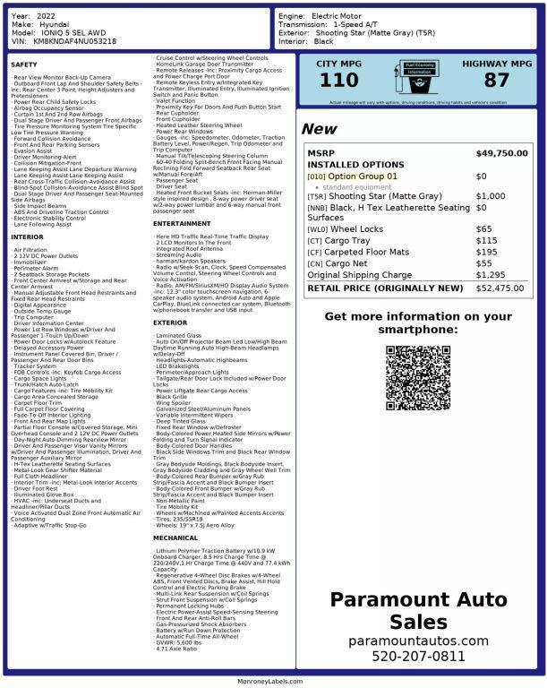 used 2022 Hyundai IONIQ 5 car, priced at $28,990