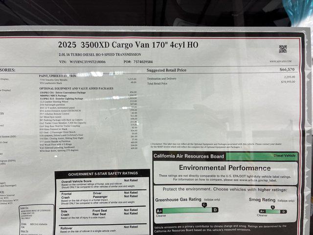 new 2025 Mercedes-Benz Sprinter 3500XD car, priced at $78,995