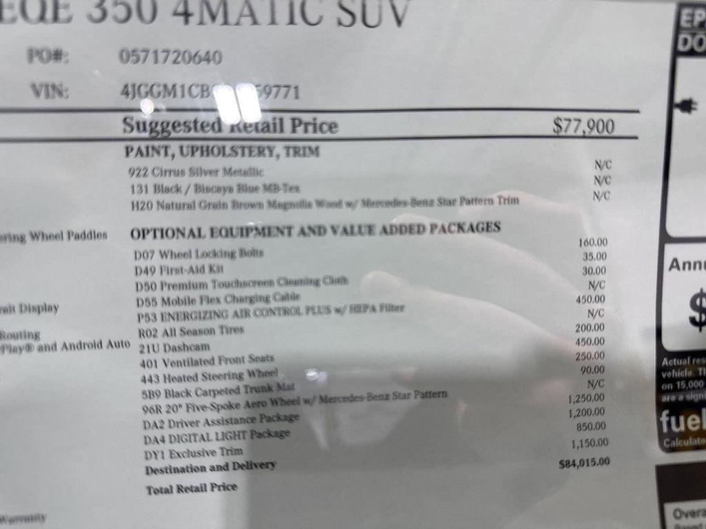 new 2025 Mercedes-Benz EQE 350 car, priced at $84,015