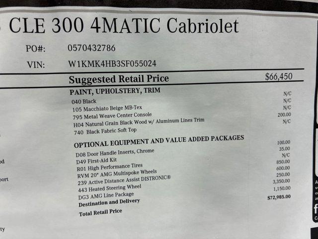 new 2025 Mercedes-Benz CLE 300 car, priced at $72,985