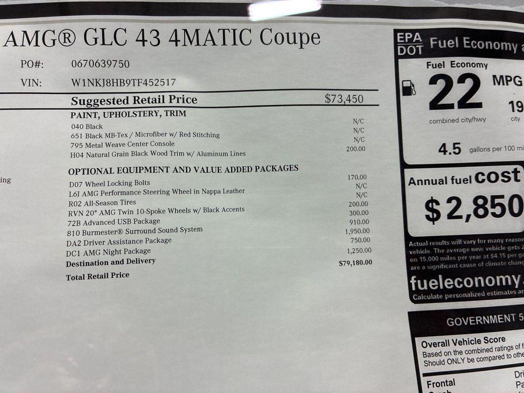 new 2026 Mercedes-Benz AMG GLC 43 car, priced at $79,180