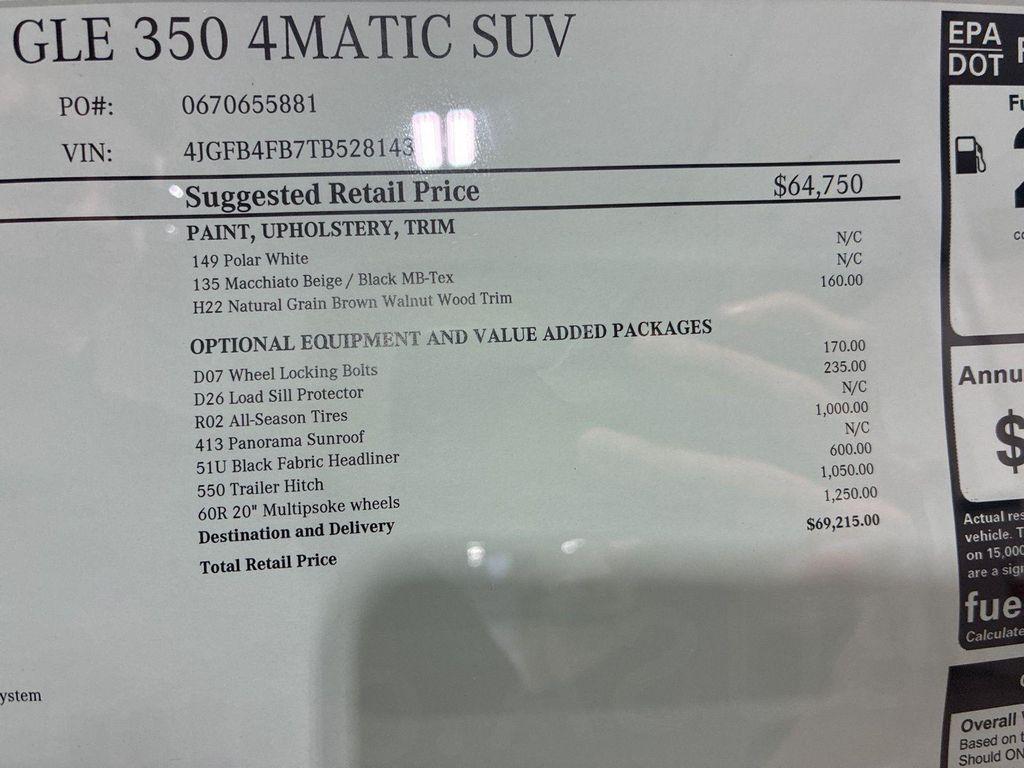 new 2026 Mercedes-Benz GLE 350 car, priced at $69,215