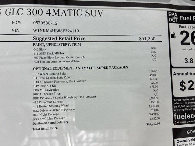 new 2025 Mercedes-Benz GLC 300 car, priced at $61,240