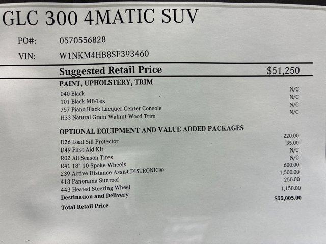 new 2025 Mercedes-Benz GLC 300 car, priced at $55,005