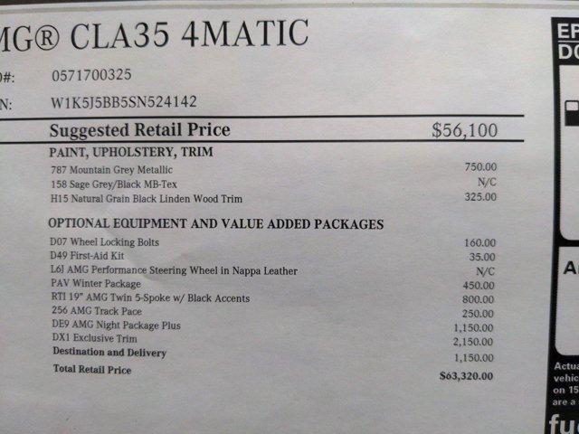 new 2025 Mercedes-Benz AMG CLA 35 car, priced at $63,320