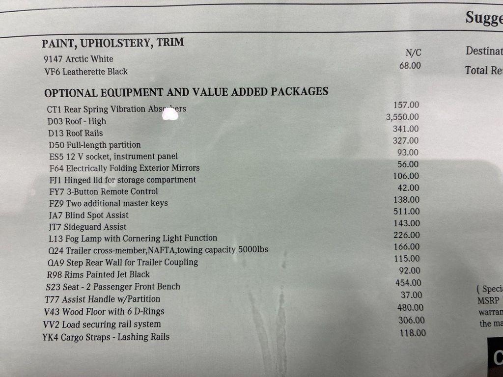 new 2025 Mercedes-Benz Sprinter 2500 car, priced at $63,501