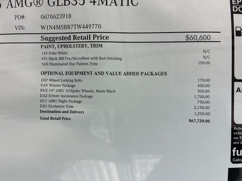 new 2026 Mercedes-Benz AMG GLB 35 car, priced at $67,720