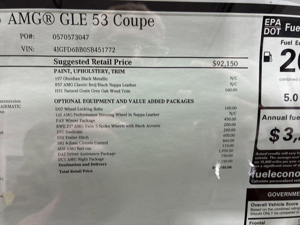 new 2025 Mercedes-Benz AMG GLE 53 car, priced at $98,740